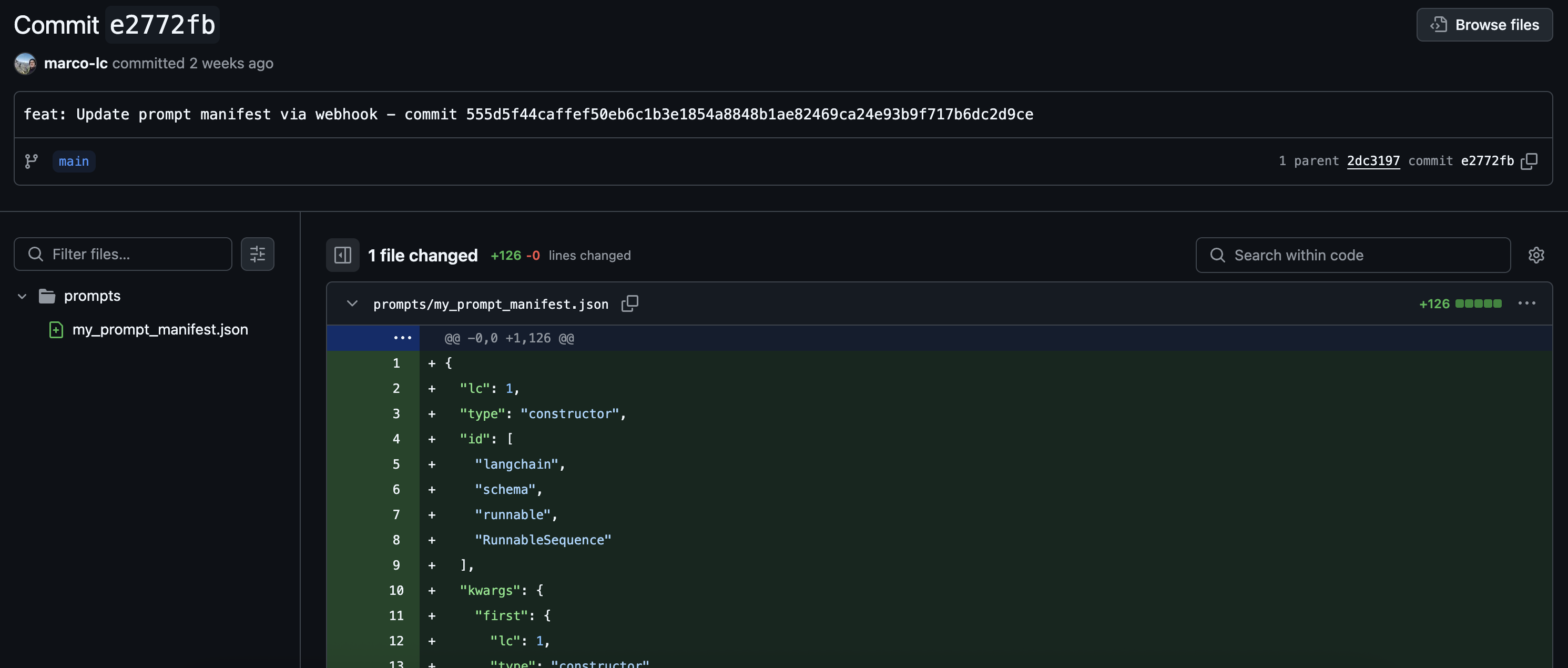 清单提交到 GitHub